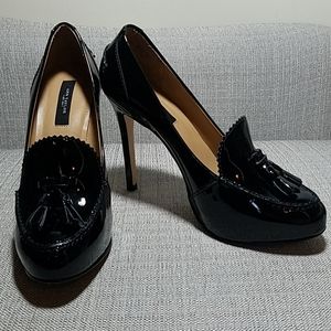 Ann Taylor Patent Black Leather Stilettos